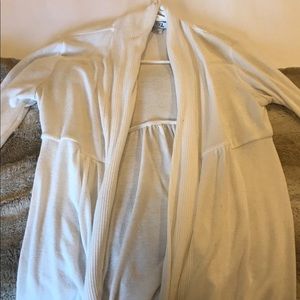 Long sleeve white cardigan
